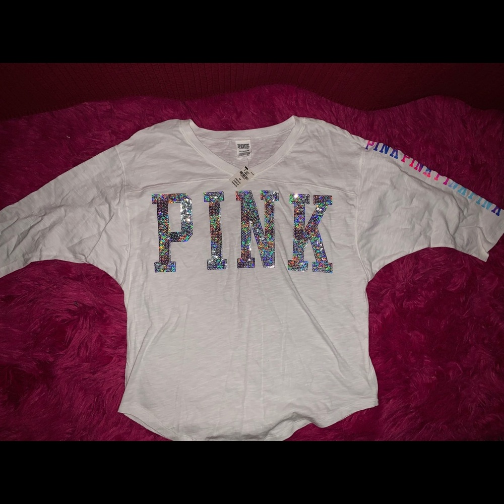 Victoria’s Secret white bling top